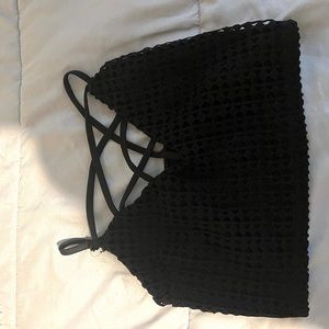 Black crop top size small